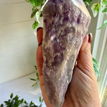 Load image into Gallery viewer, Chevron Amethyst Witches Hat from Zambia