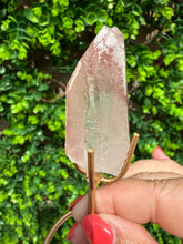 Load image into Gallery viewer, Natural Pink Lemurian Quartz on Custom Stand