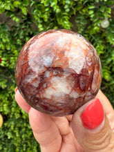Load image into Gallery viewer, Fire Quartz Sphere from Madagascar with stand. Approx 5.5cm