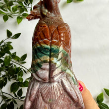 Load image into Gallery viewer, Ocean Jasper Skull with Phoenix|Home Decor|Crystal Decor