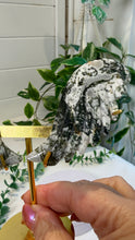 Load image into Gallery viewer, Moss Agate Wings on Stand
