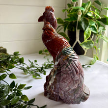 Load image into Gallery viewer, Ocean Jasper Skull with Phoenix|Home Decor|Crystal Decor