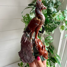 Load image into Gallery viewer, Ocean Jasper Skull with Phoenix|Home Decor|Crystal Decor