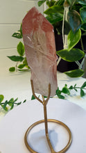 Load image into Gallery viewer, Natural Pink Lemurian Quartz on Custom Stand from Brazil