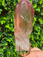 Load image into Gallery viewer, Natural Pink Lemurian Quartz on Custom Stand