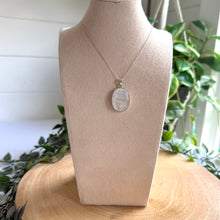 Load image into Gallery viewer, Moonstone Oval Necklace in 925 Silver with 18” Silver Trace Chain