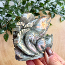 Load image into Gallery viewer, Labradorite Dolphins Carving