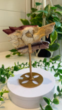Load image into Gallery viewer, Mookaite Jasper Wolf Head with custom stand|Hand Carved