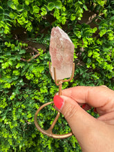 Load image into Gallery viewer, Natural Pink Lemurian Quartz on Custom Stand