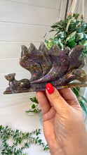 Load image into Gallery viewer, Labradorite Nine Tailed Fox Carving