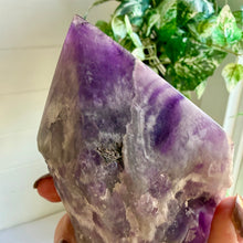 Load image into Gallery viewer, Chevron Amethyst Witches Hat from Zambia