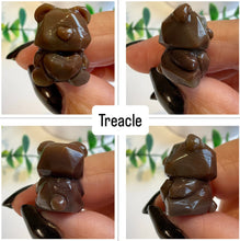 Load image into Gallery viewer, Alashan Agate Faceted Bear with Love Heart Carving