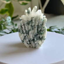 Load image into Gallery viewer, Hand Carved Moss Agate Nine Tail Fox