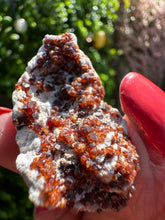 Load image into Gallery viewer, Spessartine Garnet on Feldspar Specimen