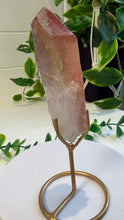 Load image into Gallery viewer, Natural Pink Lemurian Quartz on Custom Stand from Brazil