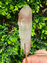 Load image into Gallery viewer, Natural Pink Lemurian Quartz on Custom Stand