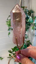 Load image into Gallery viewer, Natural Pink Lemurian Quartz on Custom Stand from Brazil