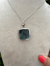 Load image into Gallery viewer, Seraphinite Square Necklace set in 925 Silver