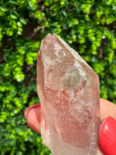 Load image into Gallery viewer, Natural Pink Lemurian Quartz on Custom Stand