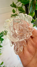Load image into Gallery viewer, Clear Quartz Rose Carving on Custom Stand|Home Decor