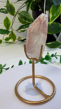 Load image into Gallery viewer, Natural Pink Lemurian Quartz on Custom Stand from Brazil