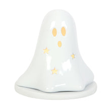 Load image into Gallery viewer, Ceramic Ghost Tea Light and Incense Cone Holder
