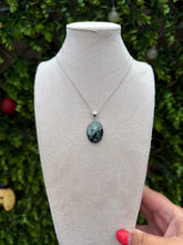 Load image into Gallery viewer, Seraphinite Oval Necklace set in 925 Silver
