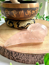 Load image into Gallery viewer, Rose Quartz Raven Skull Carving - Isla