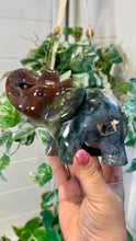 Load image into Gallery viewer, Red Moss Agate Elephant