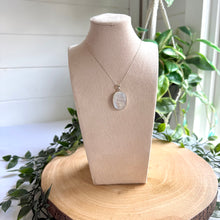 Load image into Gallery viewer, Moonstone Oval Necklace in 925 Silver with 18” Silver Trace Chain