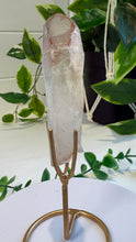Load image into Gallery viewer, Natural Pink Lemurian Quartz on Custom Stand from Brazil