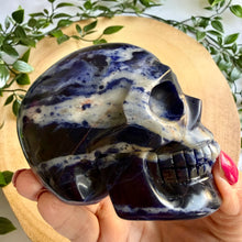 Load image into Gallery viewer, Sodalite Skull Carving