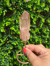Load image into Gallery viewer, Natural Pink Lemurian Quartz on Custom Stand