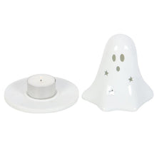 Load image into Gallery viewer, Ceramic Ghost Tea Light and Incense Cone Holder