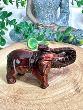 Load image into Gallery viewer, Red Tigers Eye Elephant Carving