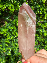 Load image into Gallery viewer, Natural Pink Lemurian Quartz on Custom Stand