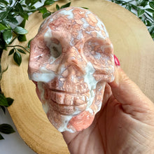 Load image into Gallery viewer, Pink Petal Agate Skull