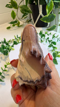 Load image into Gallery viewer, Mookaite Jasper Wolf Head with custom stand|Hand Carved