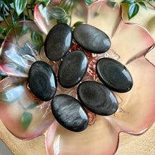 Load image into Gallery viewer, Silver Sheen Obsidian Palm Stones
