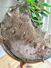 Load image into Gallery viewer, High Quality Smokey Quartz Moon with Inclusions on Stand