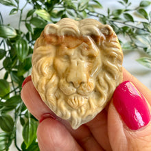 Load image into Gallery viewer, Alashan Agate Lion Head Carving