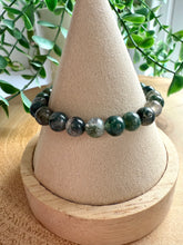 Load image into Gallery viewer, Moss Agate 7/8mm Beaded Stretch Bracelet