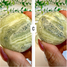 Load image into Gallery viewer, Green Maligano Jasper Round Palm Stones from Indonesia