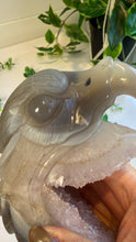 Load image into Gallery viewer, Hand Carved Agate Eagle with Amethyst