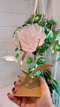 Load image into Gallery viewer, Rose Quartz Rose Carving on Custom Stand|Home Decor
