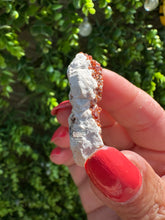 Load image into Gallery viewer, Spessartine Garnet on Feldspar Specimen