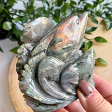 Load image into Gallery viewer, Labradorite Dolphins Carving