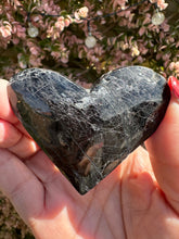 Load image into Gallery viewer, Hypersthene Heart with Stand