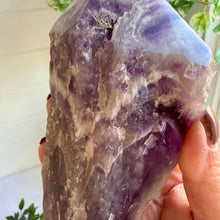 Load image into Gallery viewer, Chevron Amethyst Witches Hat from Zambia