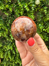 Load image into Gallery viewer, Fire Quartz Sphere from Madagascar with stand. Approx 5.5cm